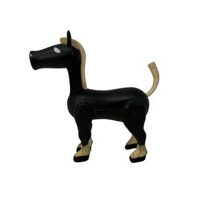 Vintage Fisher Price Little People Black Horse Western Town Castle Farm 1960s